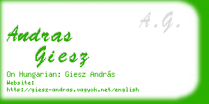 andras giesz business card