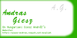 andras giesz business card